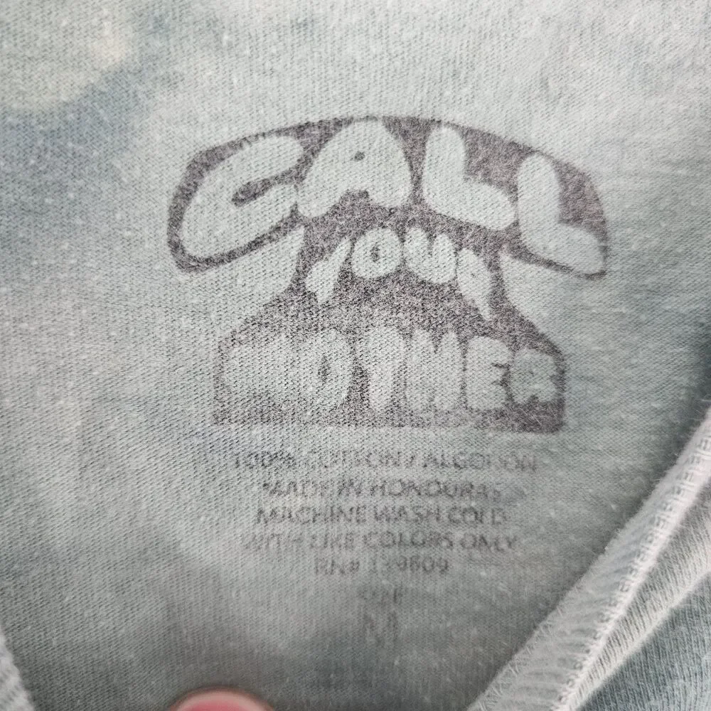 Call Your Mother Youth Medium Tie Dye Cactus Desert Graphic T-Shirt Blue Green